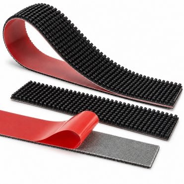 VELCRO® Brand ALFA-LOK® PS-5345 Self-Engaging Fastener Tape Black 25mm – General Purpose Acrylic Adhesive – 1m, 2m, 5m & 25m