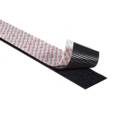 VELCRO® Brand Heavy Duty ULTRA-MATE® Black Self-Adhesive Hook & Loop Tape Set – 50mm Wide, 1m–25m Lengths