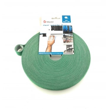 VELCRO® Brand ONE-WRAP® Green 20mm Wide  Back to Back Tape