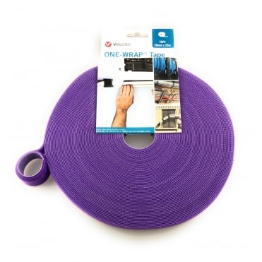 VELCRO® Brand ONE-WRAP® Purple 20mm Wide Back to Back Tape