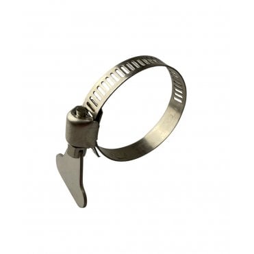 W4 Stainless Steel Butterfly Wing Hose Pipe Clips with Galvanised Handle - 8mm Bandwidth