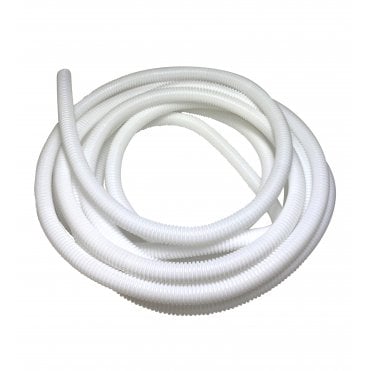 White Non-Split Corrugated Conduit  Plastic Flexible Cable Tidy Solution Tube Trunking