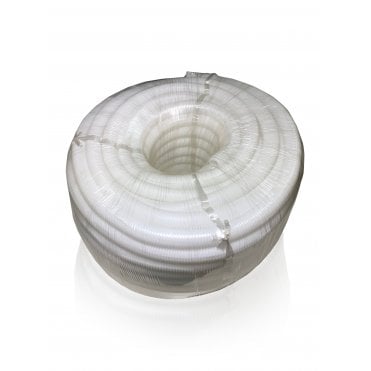 White Non-Split Corrugated Conduit  Plastic Flexible Cable Tidy Solution Tube Trunking